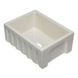 Alfi - brand 24 inch Biscuit Reversible Smooth / Fluted Single Bowl Fireclay Farm Sink - Beige