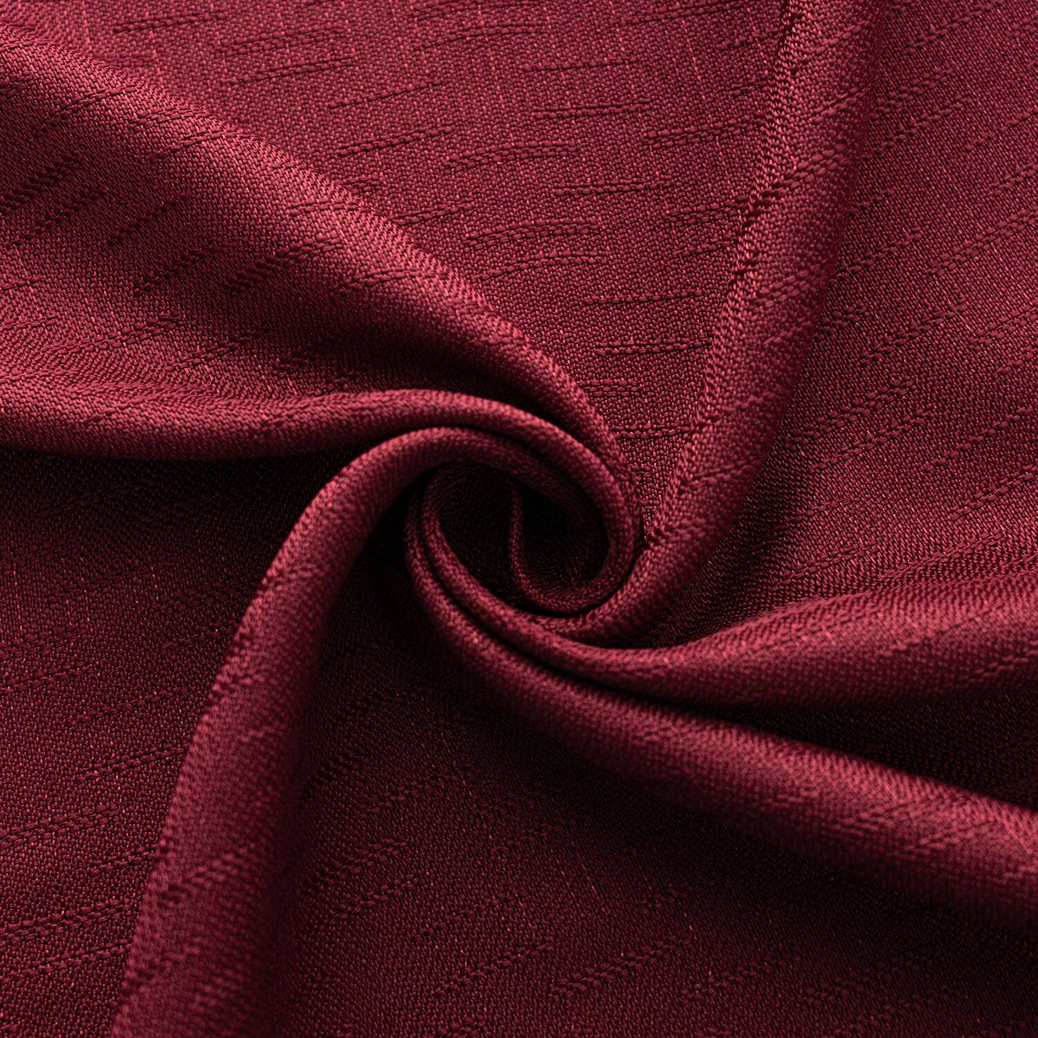 Alt View 1. RT Designers Collection - RT Designers Collection 100% Polyester 140 GSM Sedona Jacquard Grommet Curtain Panel 54" x 84" Burgundy - Burgundy.