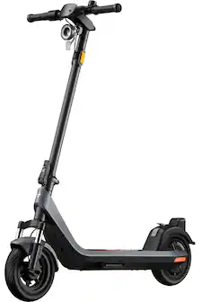 Front. NIU - KQi 200P Foldable Electric Kick Scooter w/ 34 mi Max Operating Range & 20 mph Max Speed - Grey.