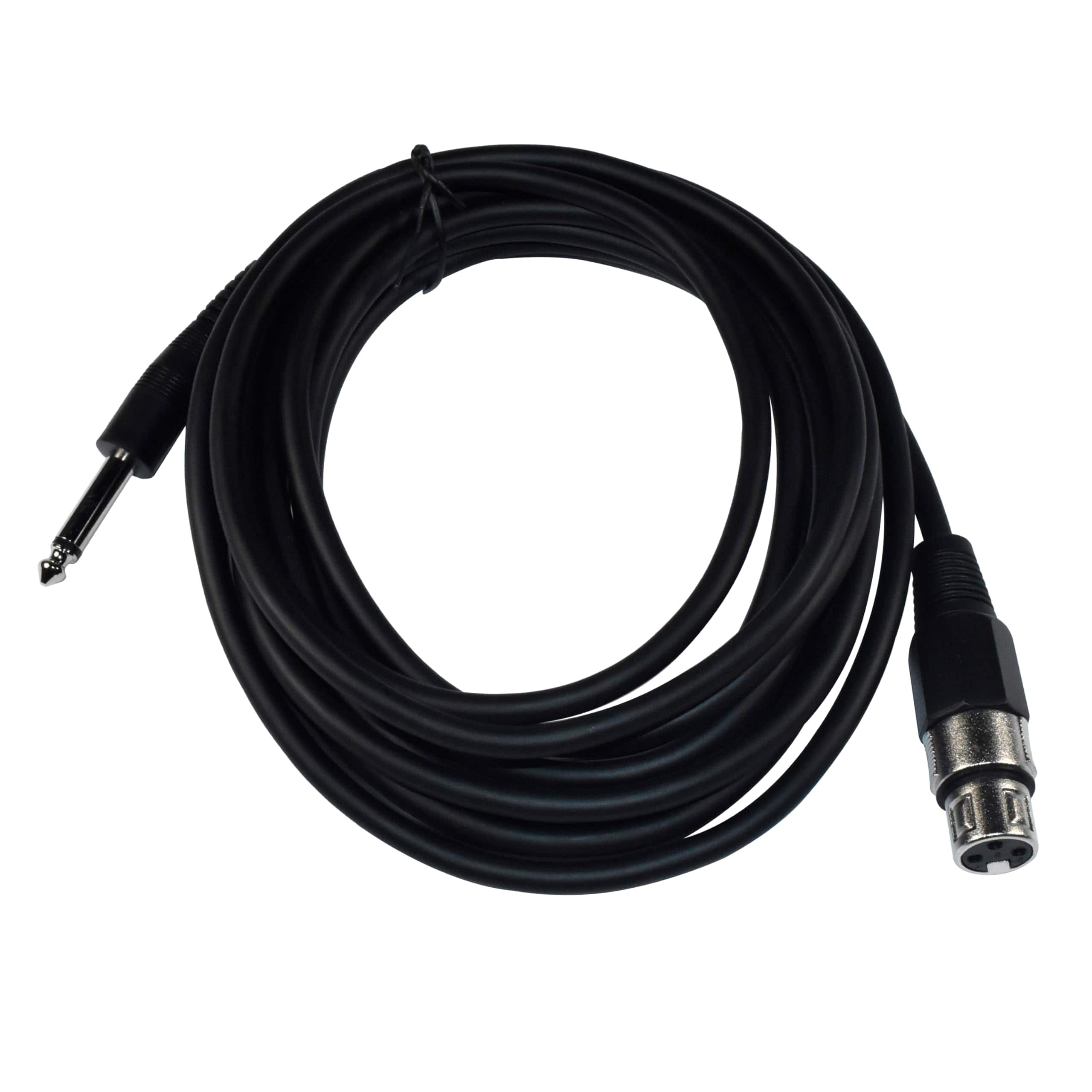 HQRP - 1/4 in TS Mono to XLR Female Microphone Cable 16.5 ft - Mixer Guitar Amp Karaoke Console - Black