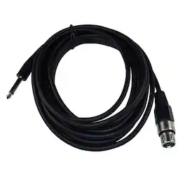 HQRP - 1/4 in TS Mono to XLR Female Microphone Cable 16.5 ft - Mixer Guitar Amp Karaoke Console - Black