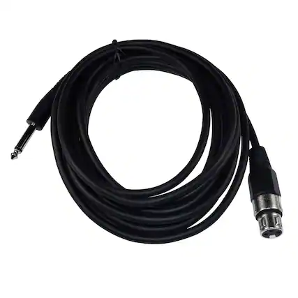 Front. HQRP - 1/4 in TS Mono to XLR Female Microphone Cable 16.5 ft - Mixer Guitar Amp Karaoke Console - Black.
