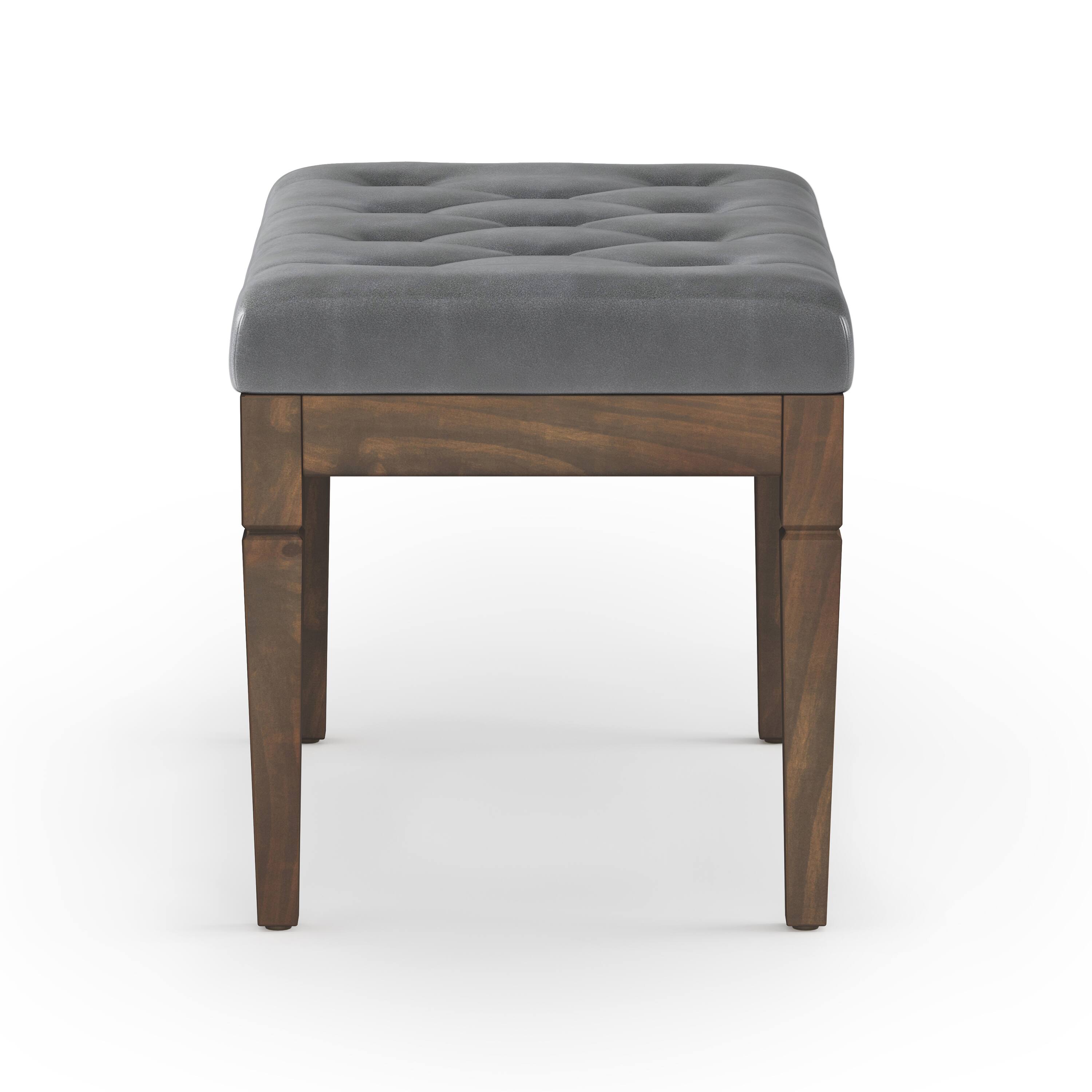 Alt View 12. Simpli Home - Waverly Small Tufted Ottoman Bench - Stone Grey.