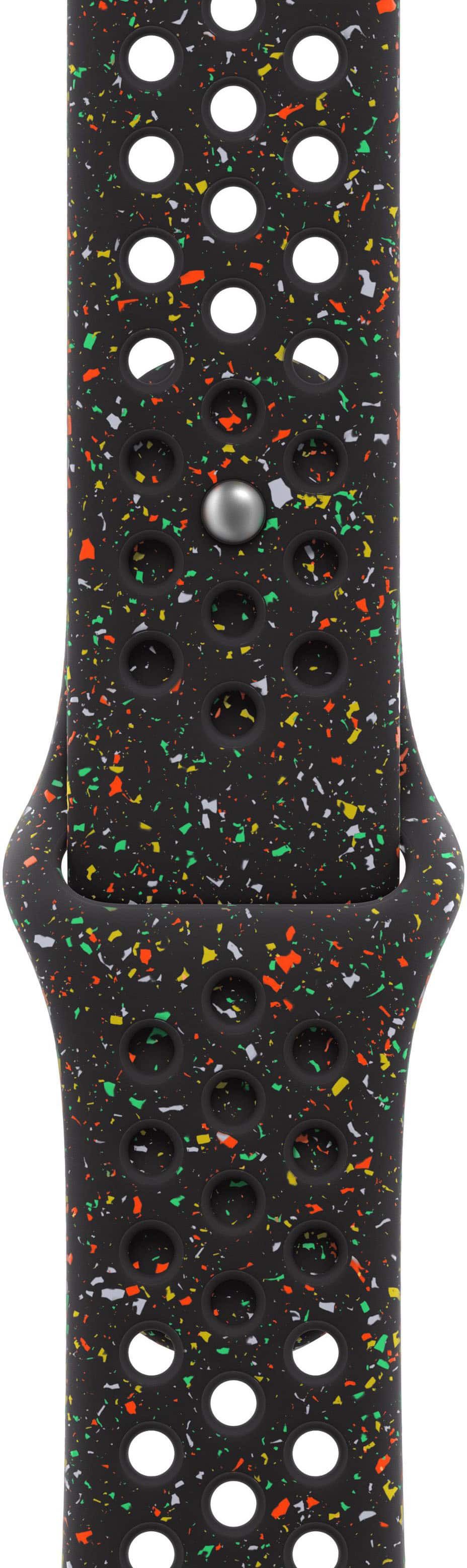 Apple - 46mm Nike Sport Band - M/L - Midnight Black - Front_Zoom