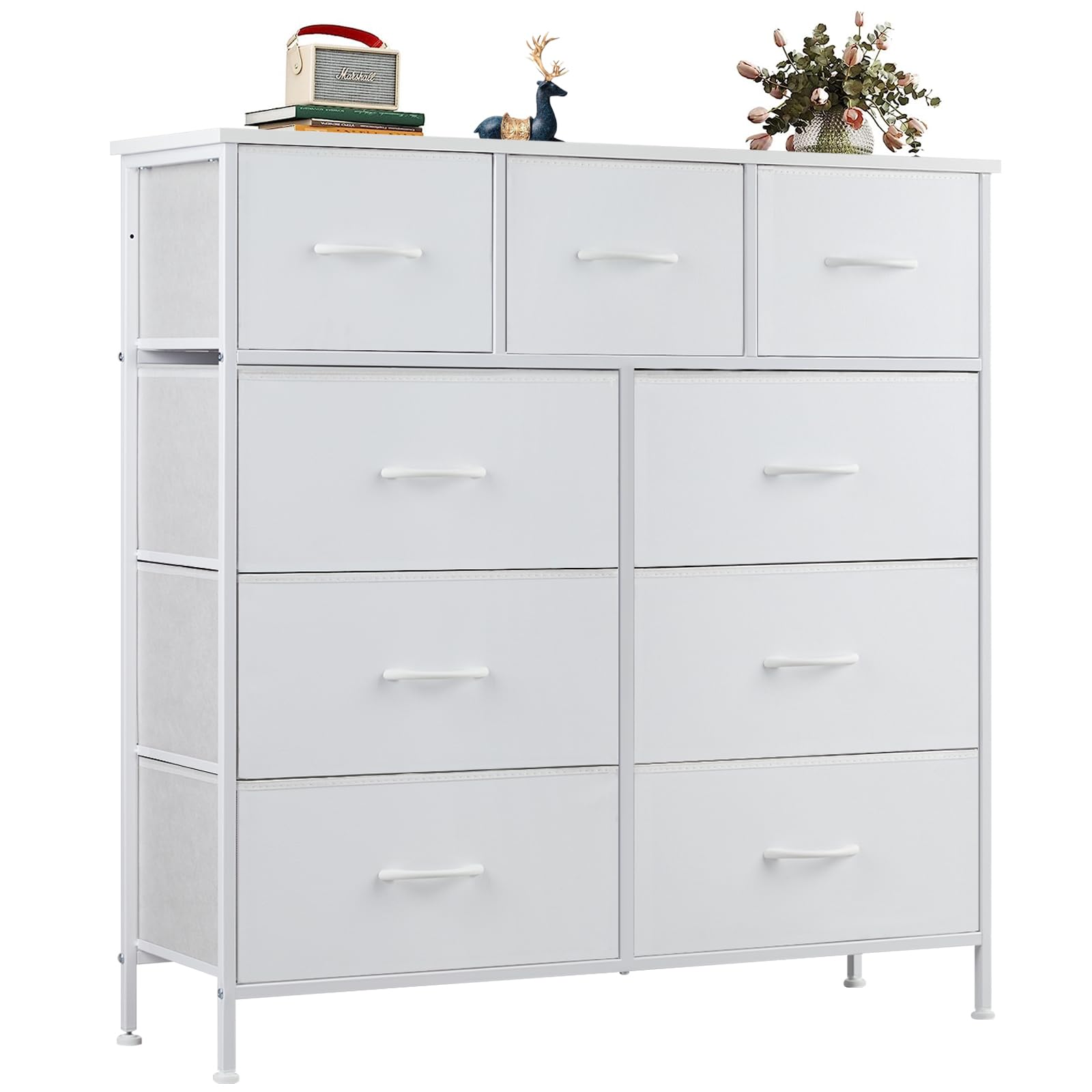 White 11.8"D x 39.4"W x 39.4"H (9 Drawers)