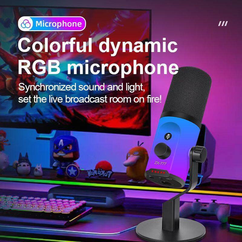 Microphone  
Colorful dynamic RGB microphone  
Synchronized sound and light, set the live broadcast room on fire!  

I A PoKeMoN ZX-777