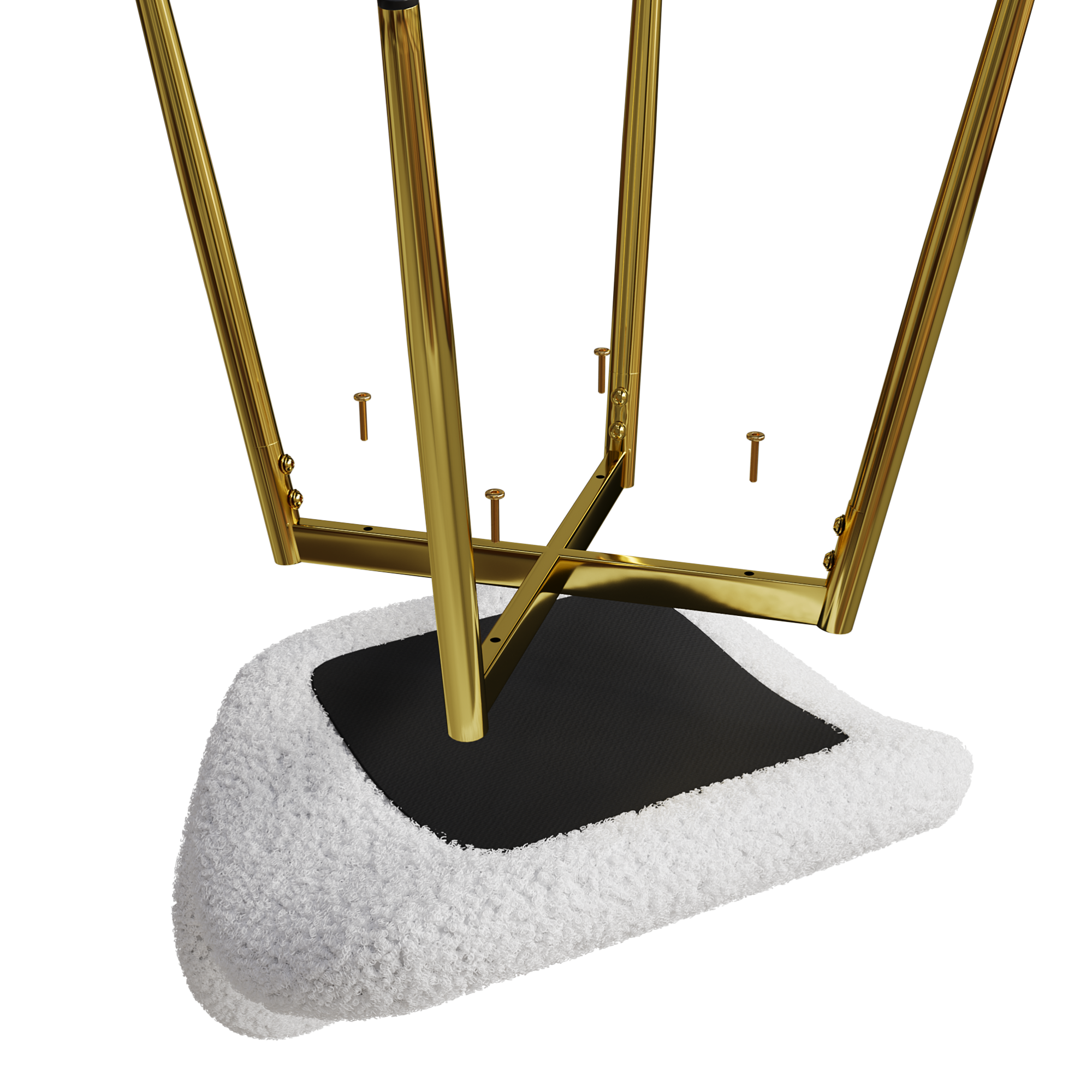 Alt View 8. GOODSILO - Set of 2 Modern Velvet Dining Chairs with Sturdy Metal Legs and Ergonomic Backrest - White.