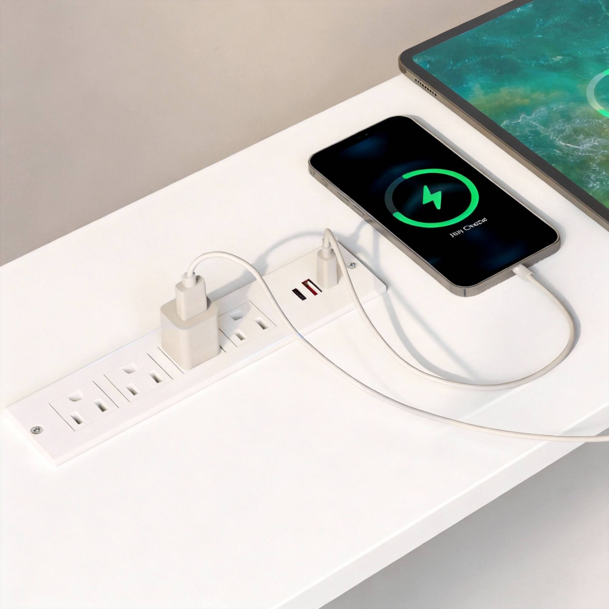 Alt View 3. Frangdom - L Shaped Gaming Desk LED Lights Power Outlets Drawers Print Stand - Carbon Fiber Black 66"L Desk.