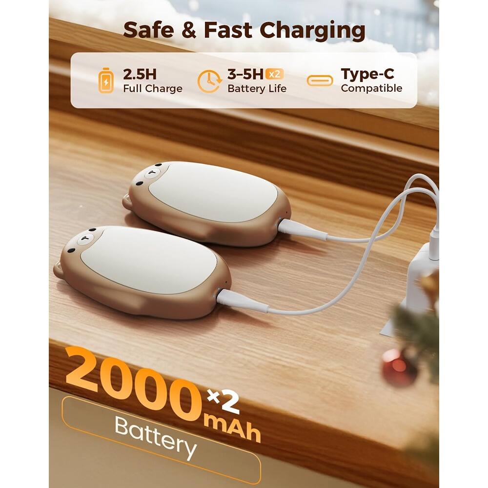 Safe & Fast Charging  
2.5H Full Charge  
3-5H x2 Battery Life  
Type-C Compatible  
2000 mAh x2 Battery