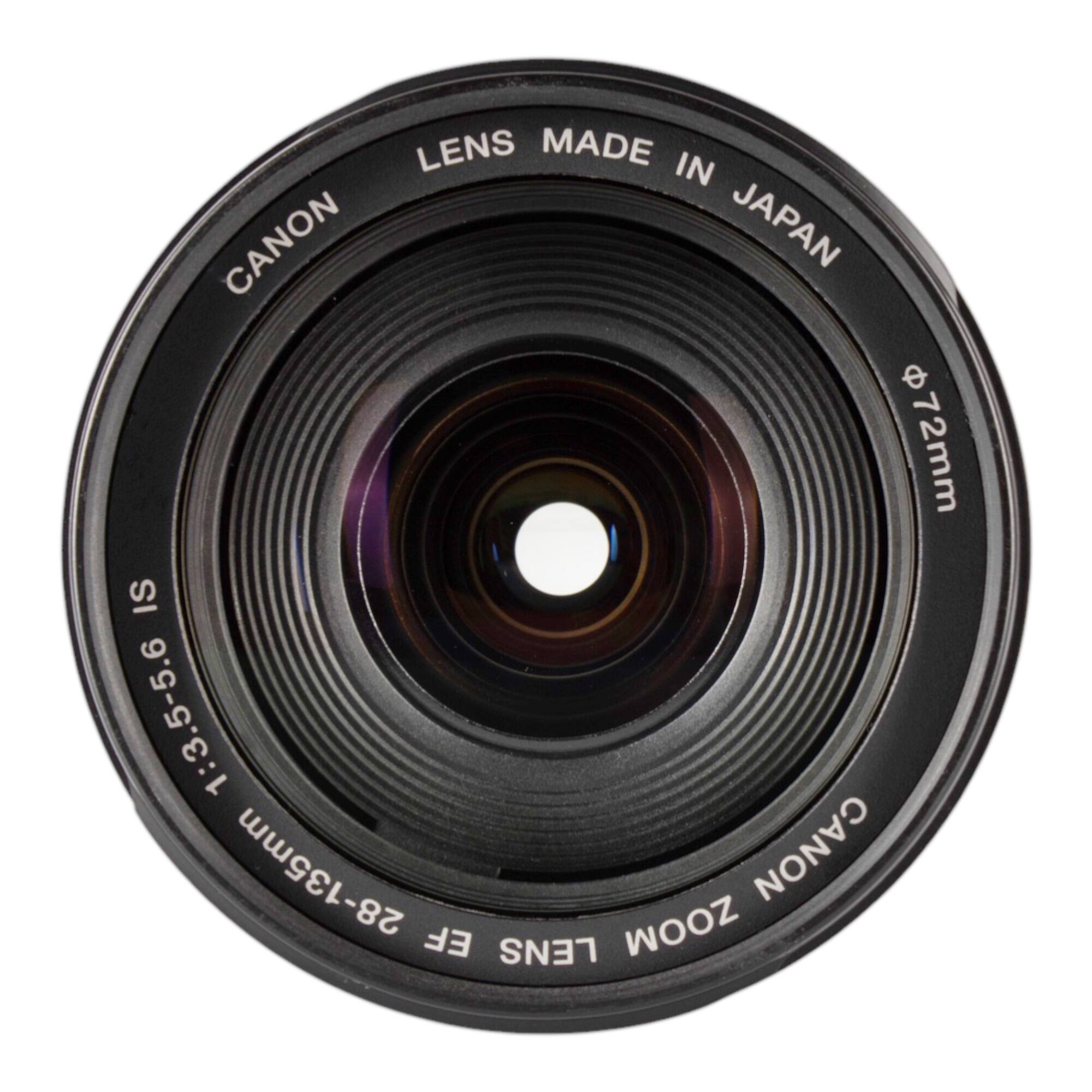 LENS MADE IN CANON JAPAN  
$72mm IS 1:3.5-5.6 28-135mm CANON EF LENS ZOOM