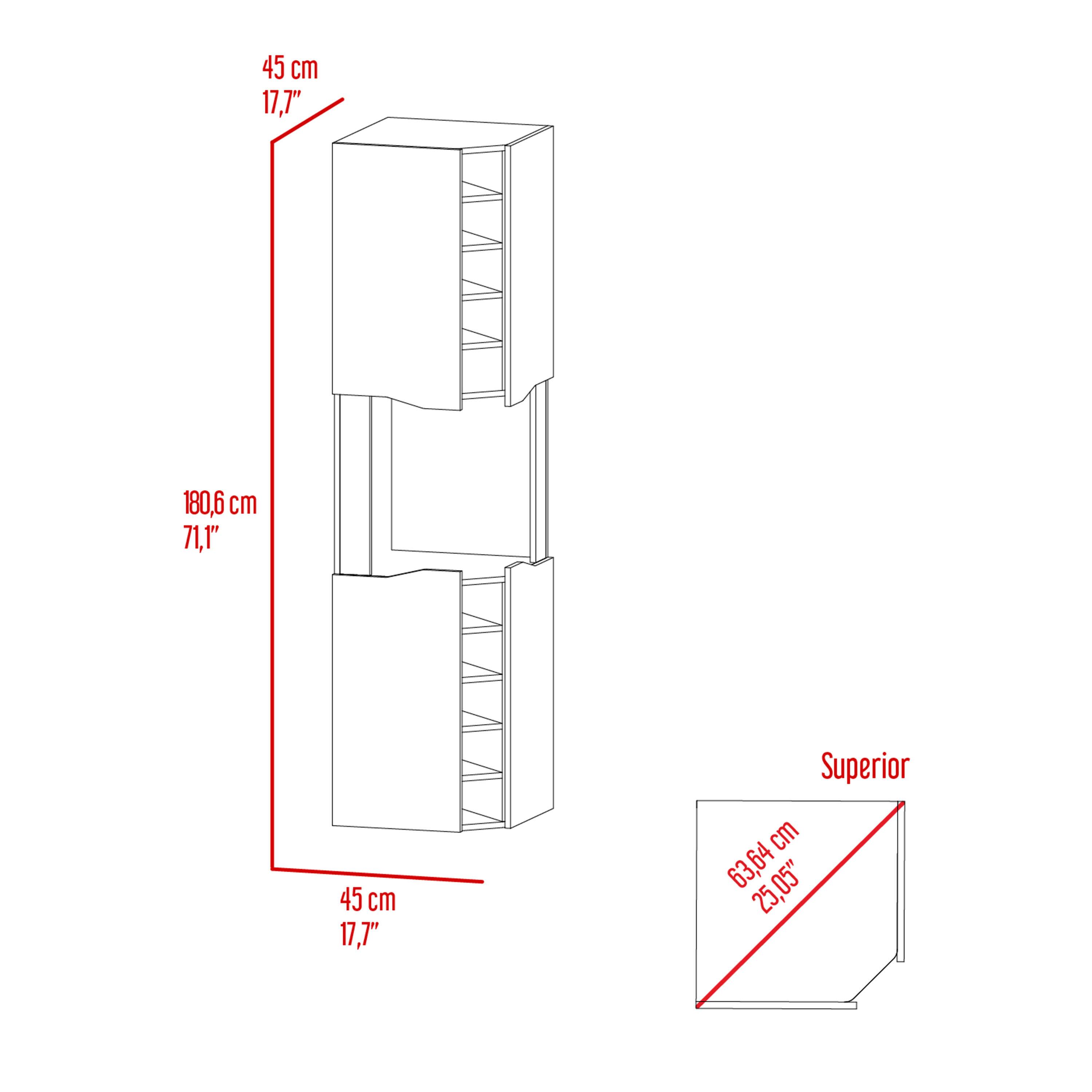 45 cm 17.7"  
180.6 cm 71.1"  
Superior  
63.64 cm 25.05"