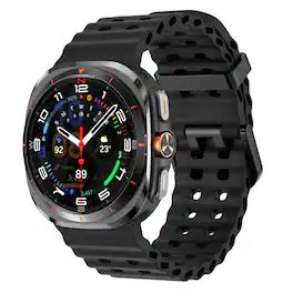 StrapsCo - Motion Strap Silicone Rubber Watch Band For Samsung Galaxy Watch Ultra - Black