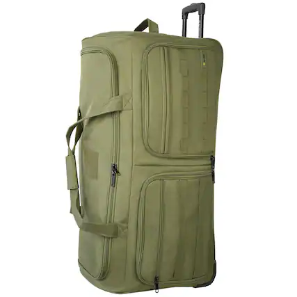 Front. US Army - ROMEO 36-inch XL Tactical Rolling Duffel - TACTICAL GREEN.