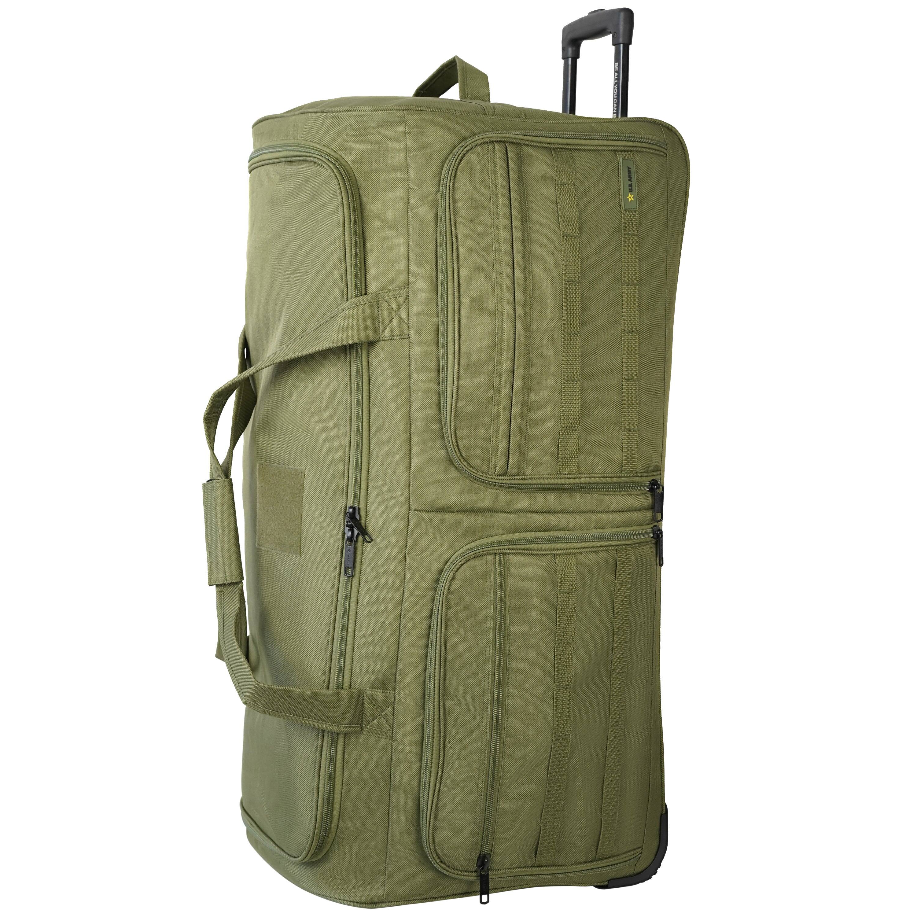 Front. US Army - ROMEO 36-inch XL Tactical Rolling Duffel - TACTICAL GREEN.