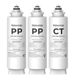Waterdrop - 2TSPP TSCT Undersink Replacement Water Filter for TSU & TSU-WB - White