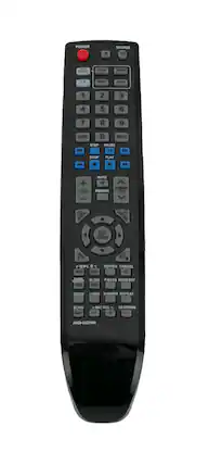 POWER SOURCE DVD RECEIVER DVD TUNER TV PORT AUX 1 2 3 4 5 6 7 8 9 AUDIO 0 SUBTITLE 144 STEP PAUSE " | STOP PLAY 44 4 + VOL MUTE TUNING REMAIN ICH 0n MENU RETURN ENTER INFO EXIT 00PL II 7 DSP/EQ CANCEL MODE EFFECT TUNER SLOW P.BASS SOUND EDIT MEMORY SO/MD MOIST ZOOM LOGO DIMMER REPEAT ECHO SLEEP MIC VOL + CD RIPPING AH59-002249A