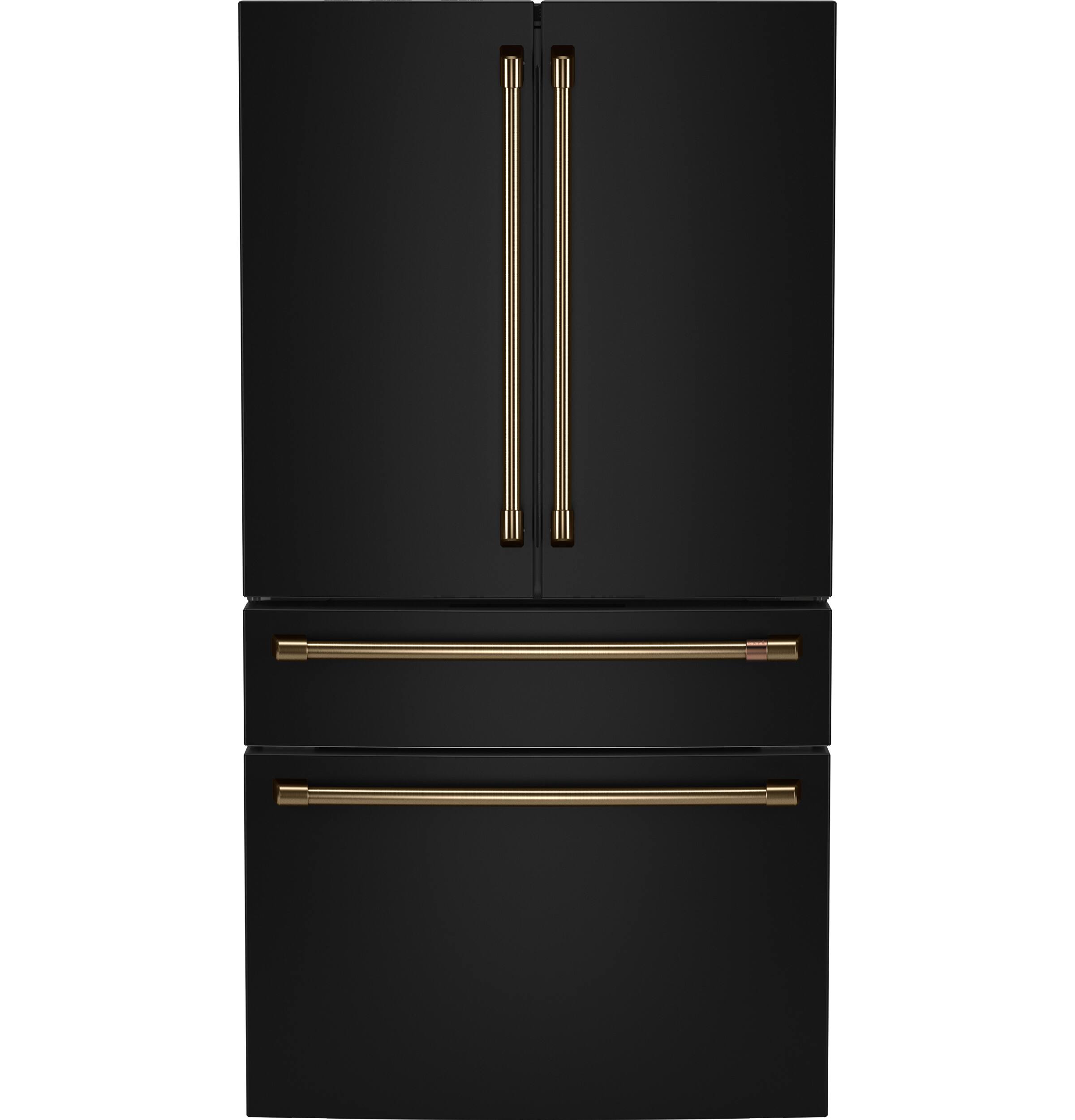 Alt View 34. Café - 23.2 Cu. Ft. 4-Door French Door Counter-Depth Smart Refrigerator with Dual Dispense AutoFill Pitcher - Matte Black.
