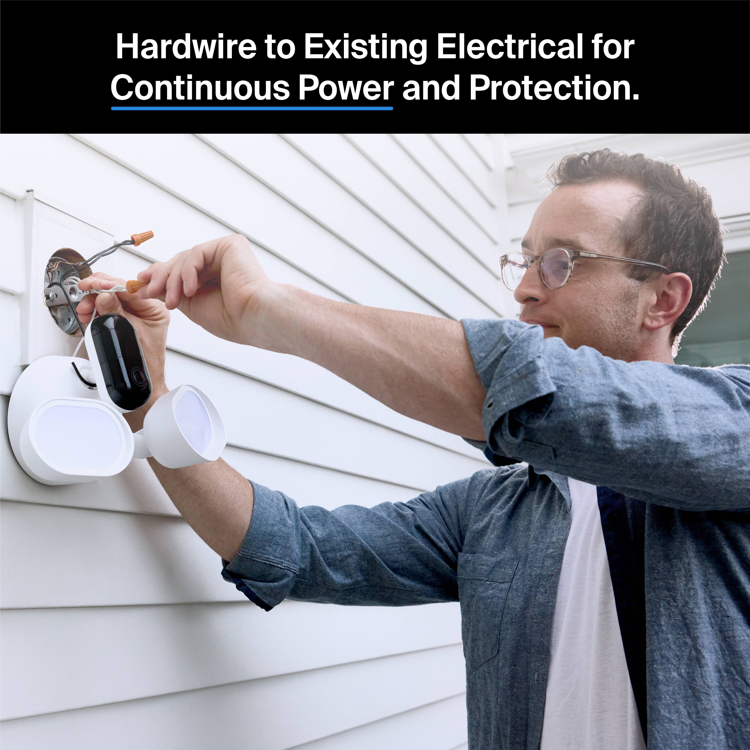 Hardwire to Existing Electrical for Continuous Power and Protection.