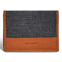 Champs - Denim Collection Leather Cardholder - TanBlack