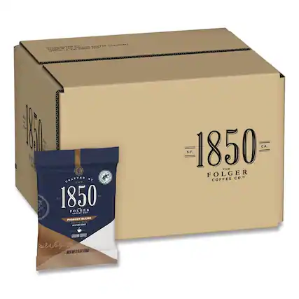 1850
The Folger Coffee Co.
Pioneer Blend
Medium Roast
Ground Coffee
Crafted by The Folger Coffee Co.
San Francisco, CA
1850
The Folger Coffee Co.
Distributed by The Folger Coffee Co.
San Francisco, CA, USA
