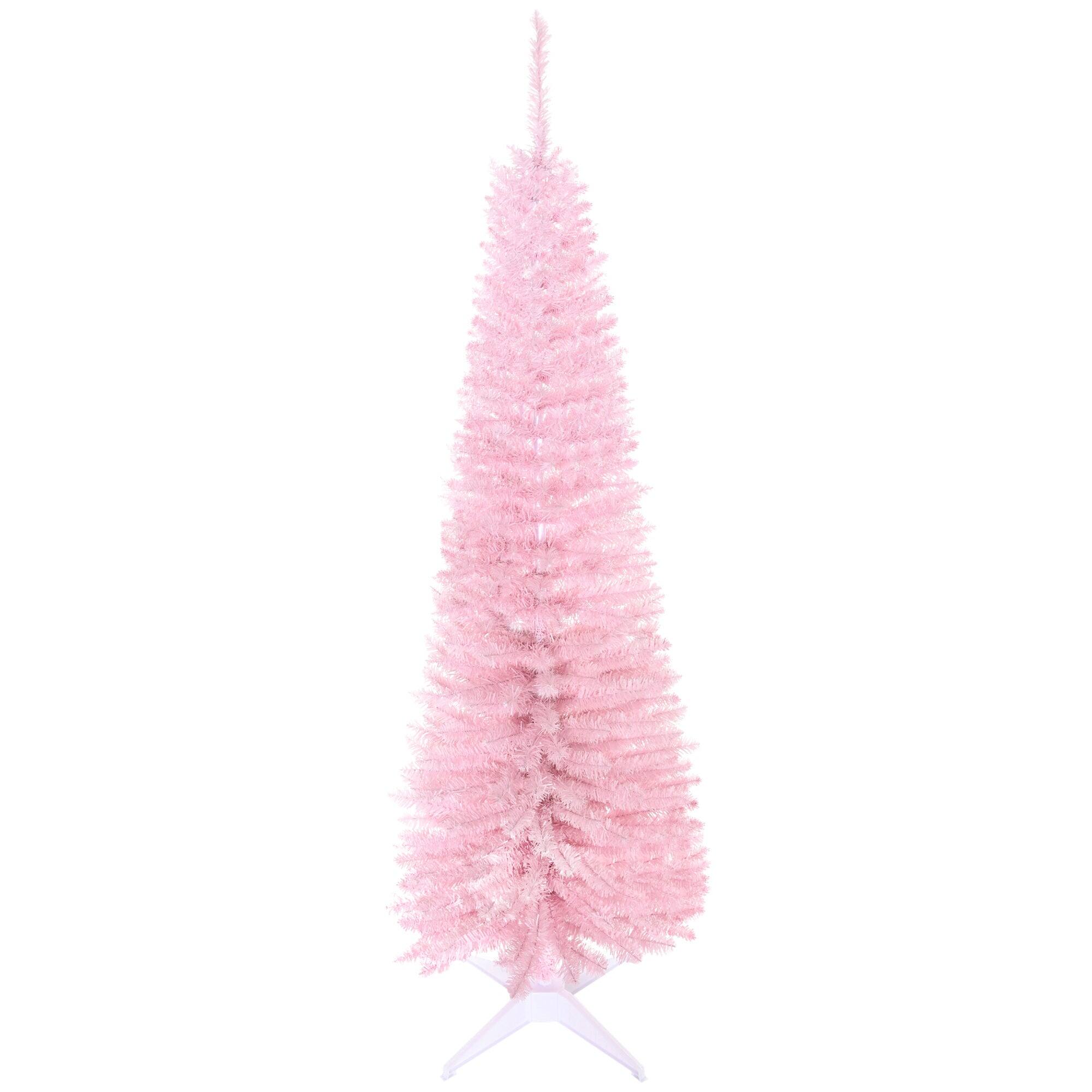Alt View 6. Hivvago - 5 ft Artificial Pencil Christmas Tree - Pink.