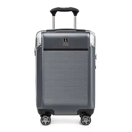 Front. Travelpro - Travelpro Platinum Elite Hardside Expandable Spinner Wheel Luggage TSA Lock Hard Shell Polycarbonate Suitcase - Vintage Grey.