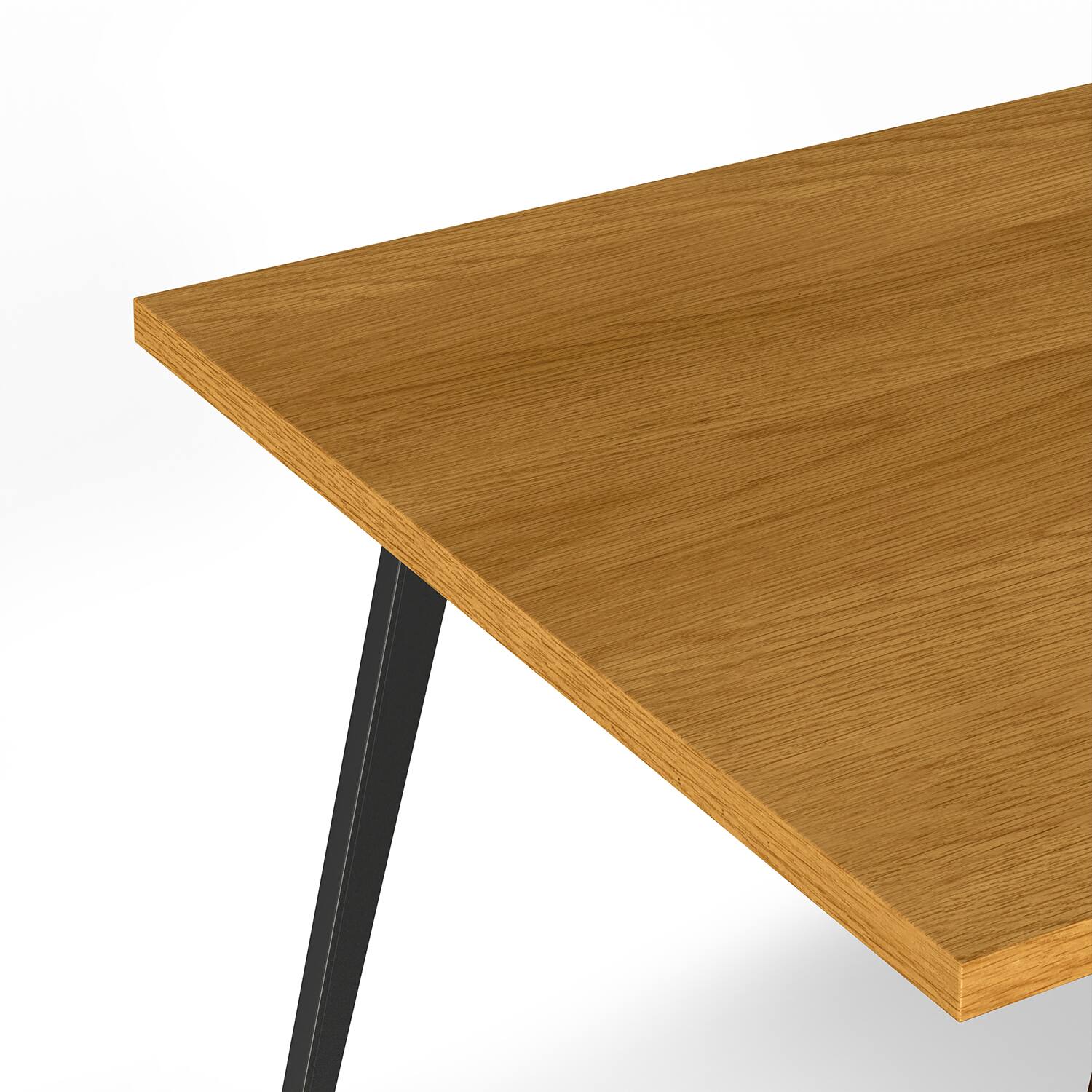 Alt View 5. Simpli Home - Lowry 66 inch x 40 inch Rectangle Modern Industrial Dining Table in Oak Veneer - Oak Veneer.