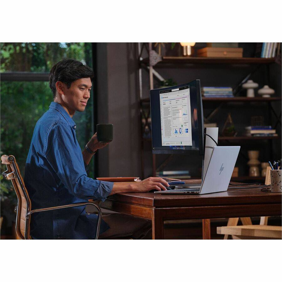 Alt View 5. HP - HP EliteBook 8 G1i 14" Notebook - WUXGA - 60 Hz - Intel Core Ultra 5 225U - 16 GB - 512 GB SSD - English Keyboard - Meteor Silver.