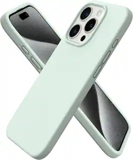 Ornarto - Compatible with iPhone 15 Pro Case 6.1", Slim Liquid Silicone Full Covered Protective Cover - Light Green