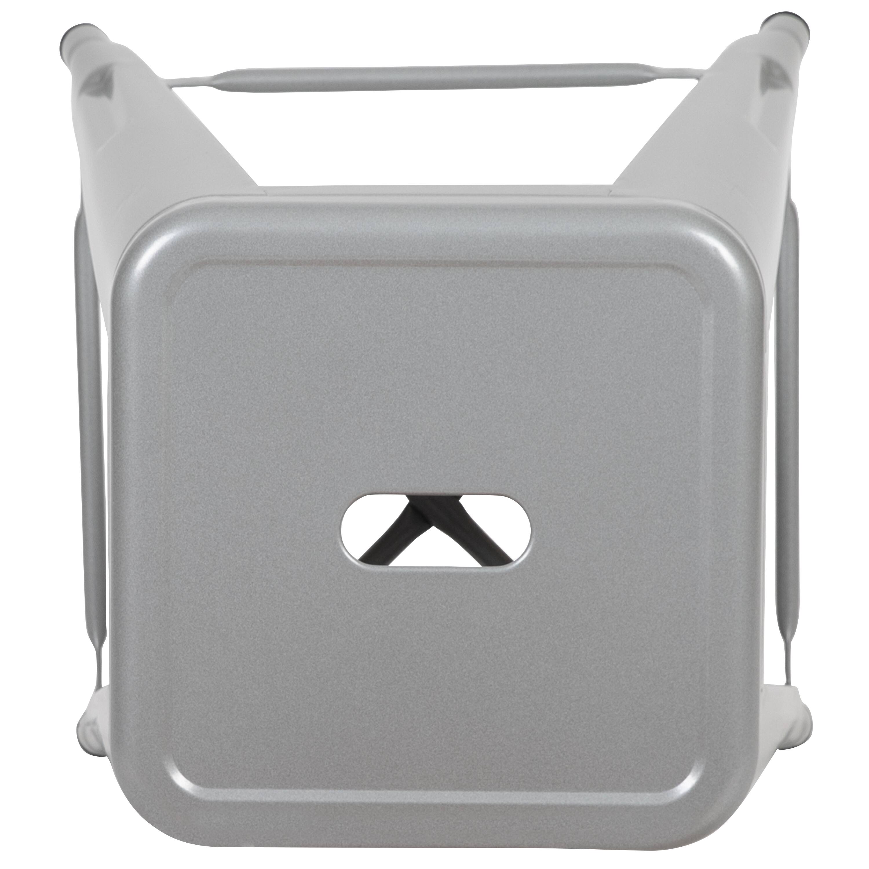 Alt View 7. Emma + Oliver - 4 Pack 24" High Metal Indoor Counter Bar Stool - Stackable Stool - Silver.