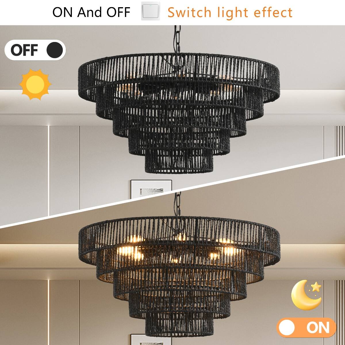 ON And OFF  
Switch light effect  
OFF  
ON