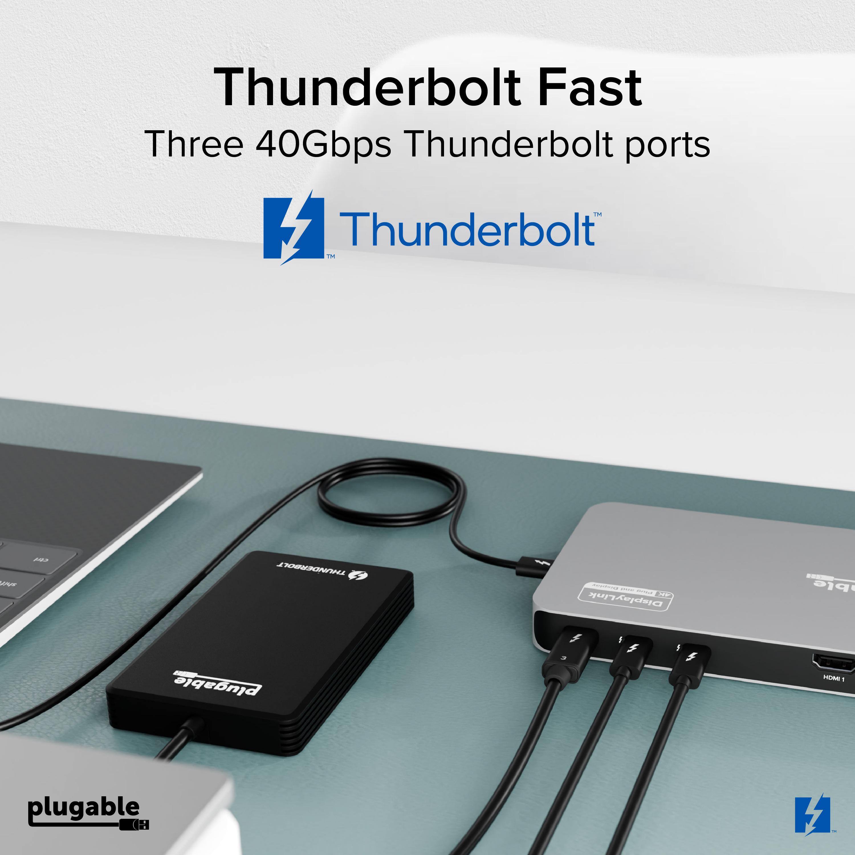Thunderbolt Fast  
Three 40Gbps Thunderbolt ports  
Thunderbolt™
