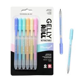 Sakura - Gelly Roll Retractable Gel Pens, Moonlight Pastels, 6 Count