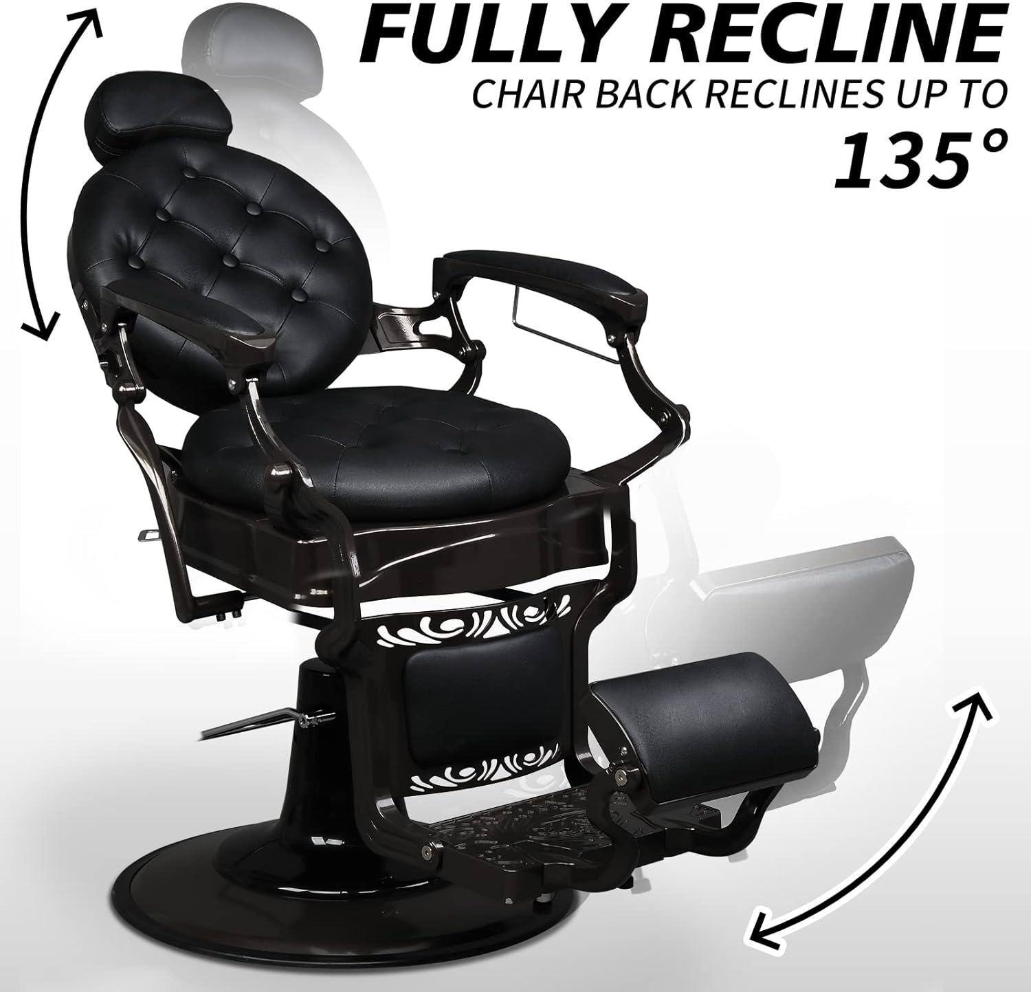 FULLY RECLINE  
CHAIR BACK RECLINES UP TO 135°
