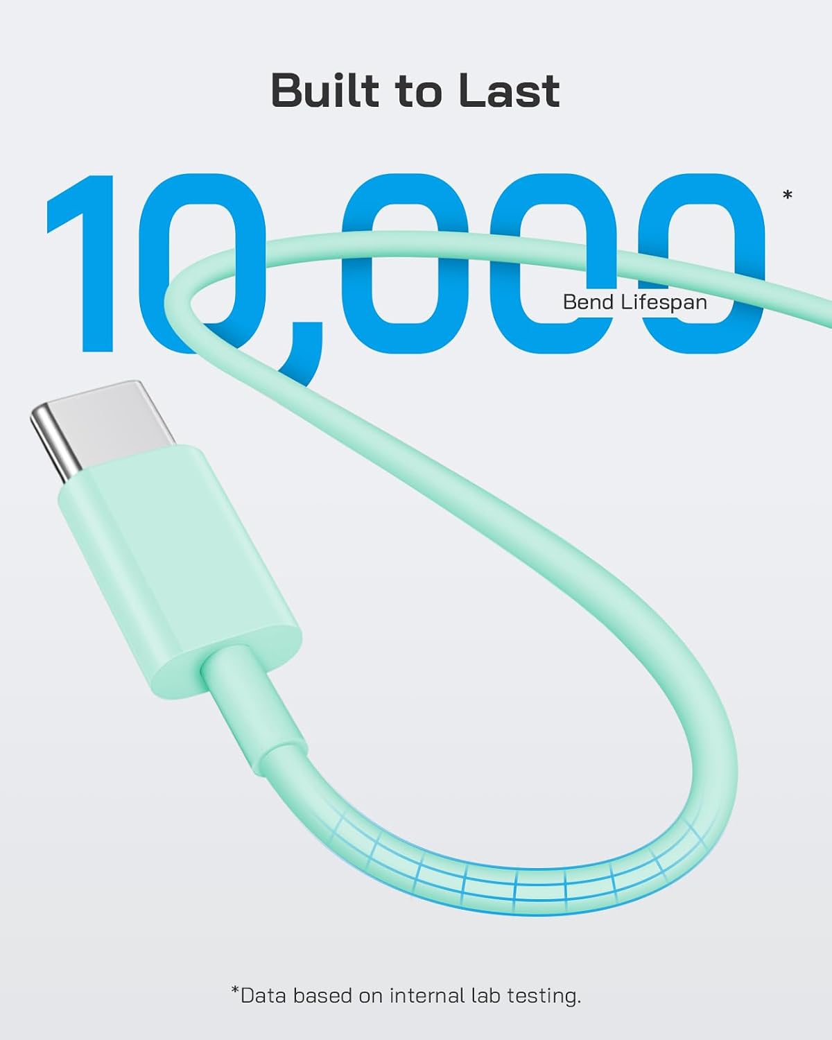Built to Last  
10,000 Bend Lifespan  
*Data based on internal lab testing.