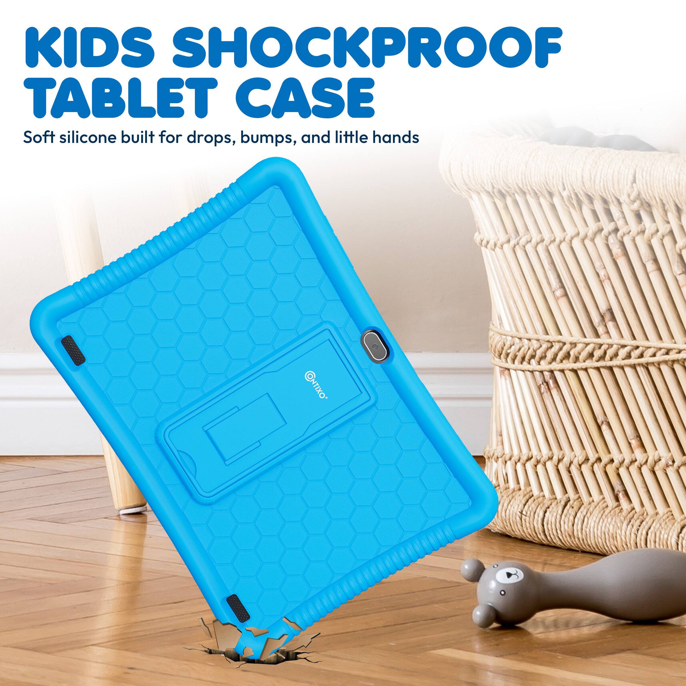 KIDS SHOCKPROOF TABLET CASE  
Soft silicone built for drops, bumps, and little hands