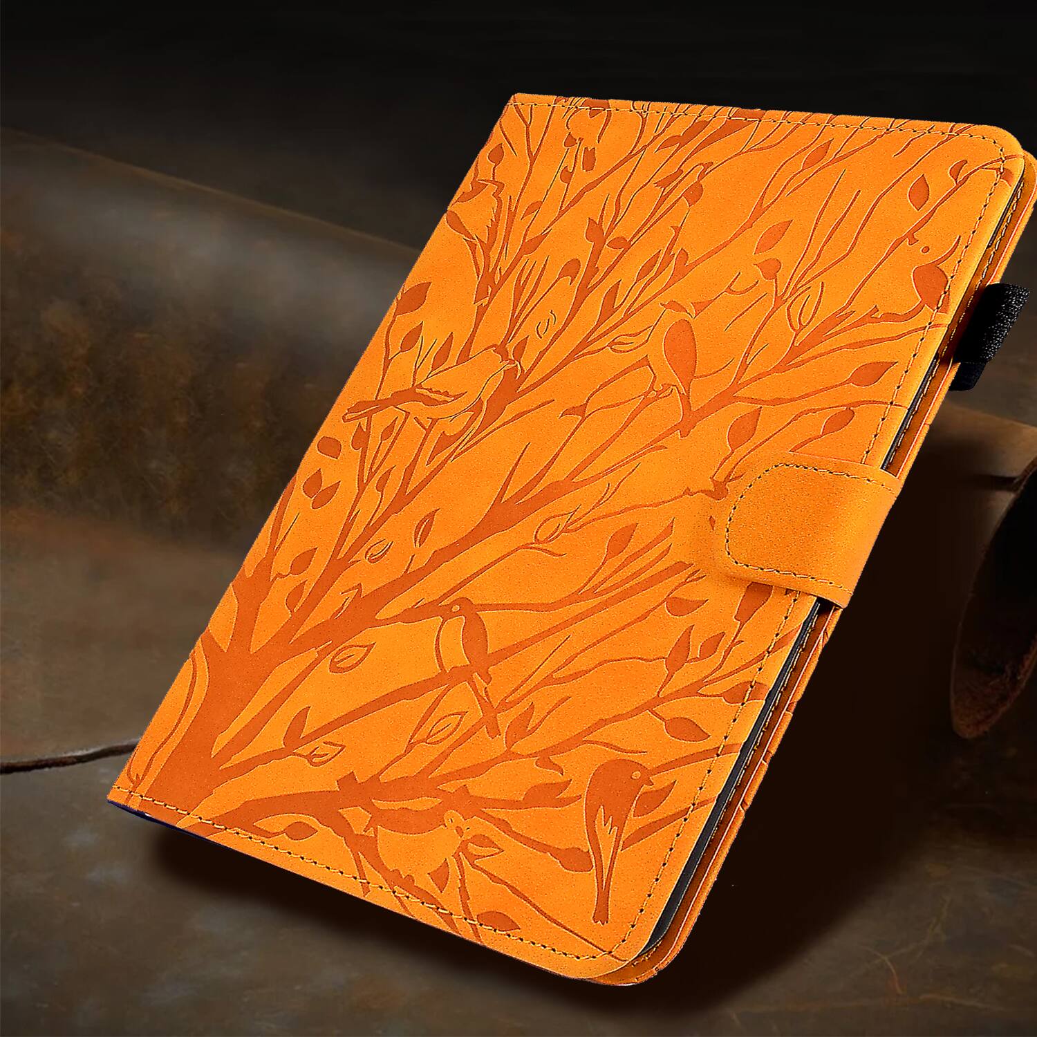 Alt View 2. Dteck - Flip Leather Case for Apple iPad (A16) 11" 2025/iPad 10th 10.9" (2022) Tree Pattern Card Slots Auto Wake/Sleep Cover - Khaki.