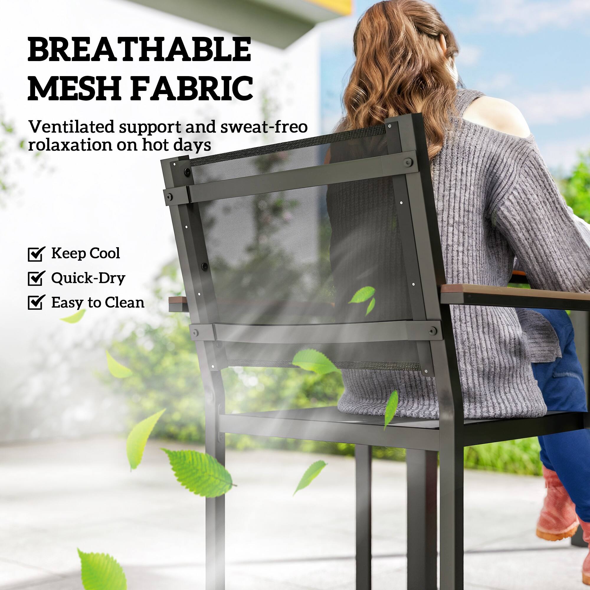 BREATHABLE MESH FABRIC

Ventilated support and sweat-free relaxation on hot days

- Keep Cool
- Quick-Dry
- Easy to Clean