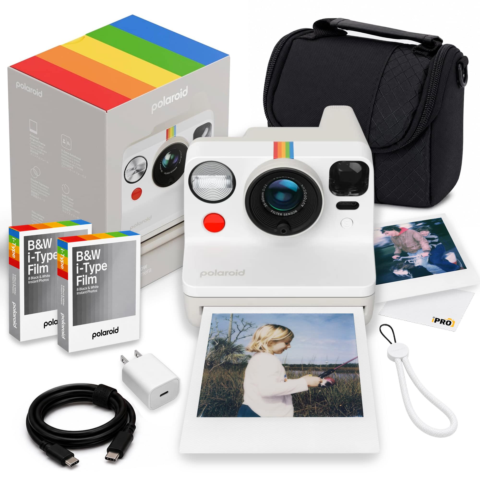 Polaroid - Now Generation 3 i-Type Instant Camera ( More - Pebble White