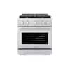 ZLINE - 30" Paramount Gas Range w/ Convection Oven in Stainless Steel w/ 4 Brass Burners (SGR-BR-30)