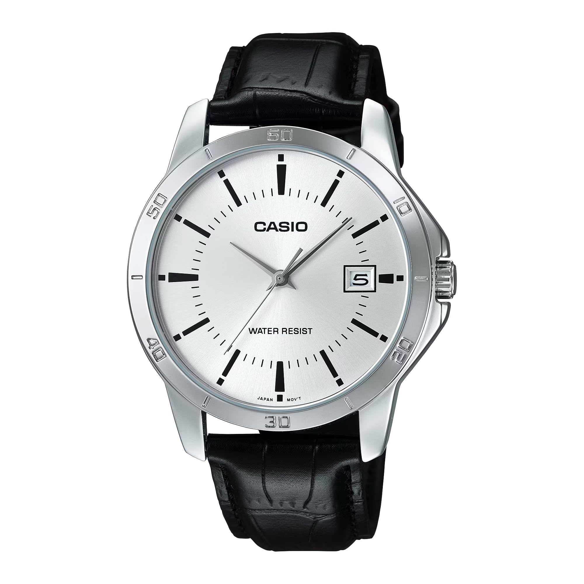 Casio - Men’s Silver Dial Leather Strap Analog Watch – MTP-V004L-7CUDF - Brown price history on PriceWatchPro