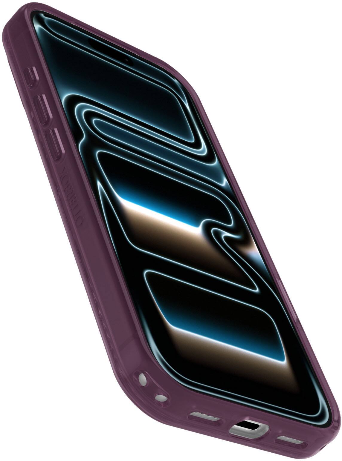 Back. OtterBox - Symmetry Series Stand Hard Shell for Apple iPhone 18 Pro and Apple iPhone 17 Pro - Vinum Purple.