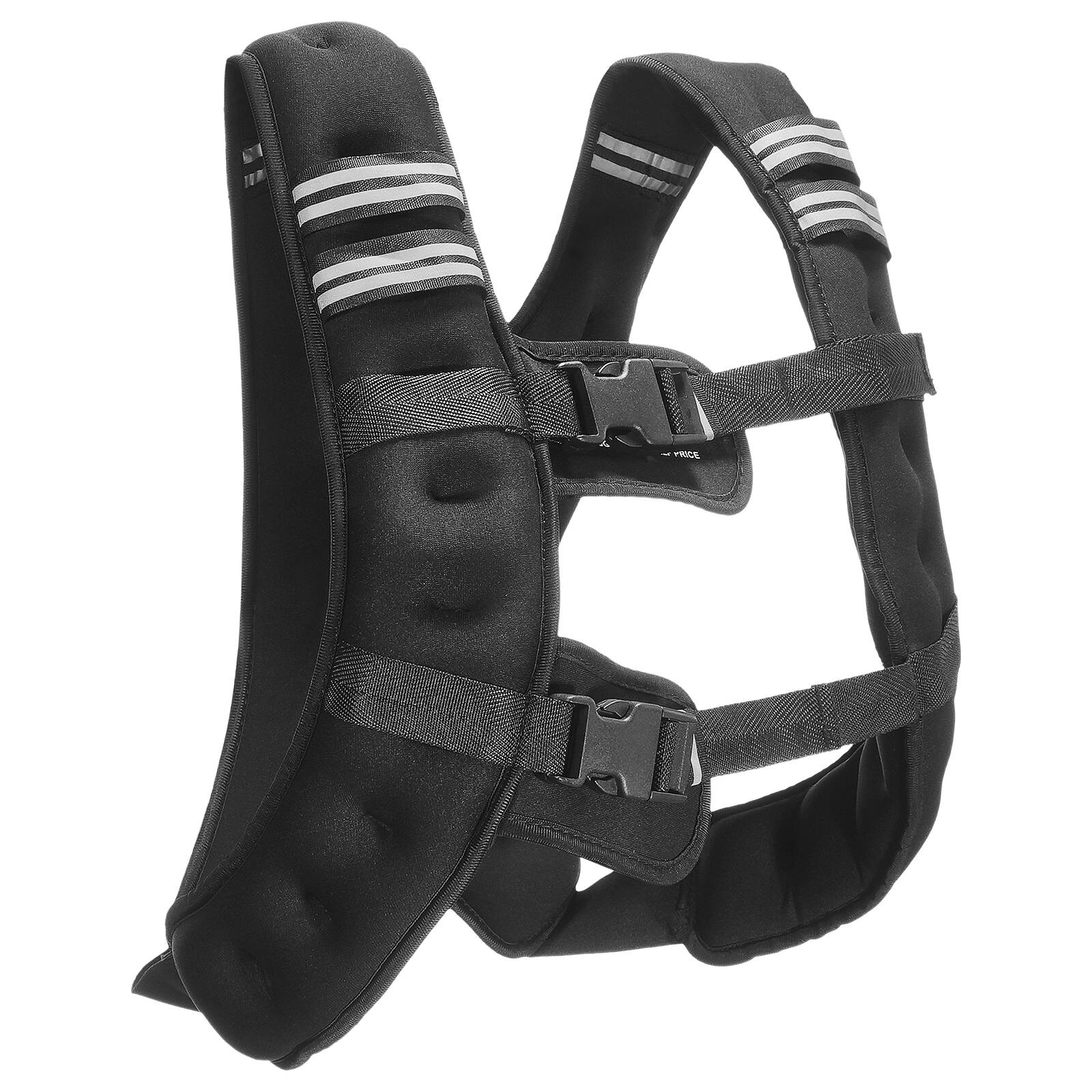 Alt View 5. VEVOR - Weighted Vest, 12 lbs Weight Vest with Reflective Stripe, Adjustable Buckle Body Weight Vest for Men Women - Black.