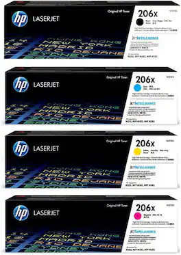 HP - 206X High-Yield Toner Cartridge 4-Pack - Black | Cyan | Magenta | Yellow