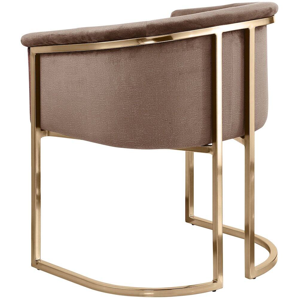 Alt View 4. Meridian Furniture - Tierra Brown Velvet Dining Chair - Brown.