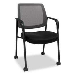 Alera - Wessex Mesh Fabric Guest Chair, 24.41 x 23.62 x 35.04, Seat, Back, Base - Black