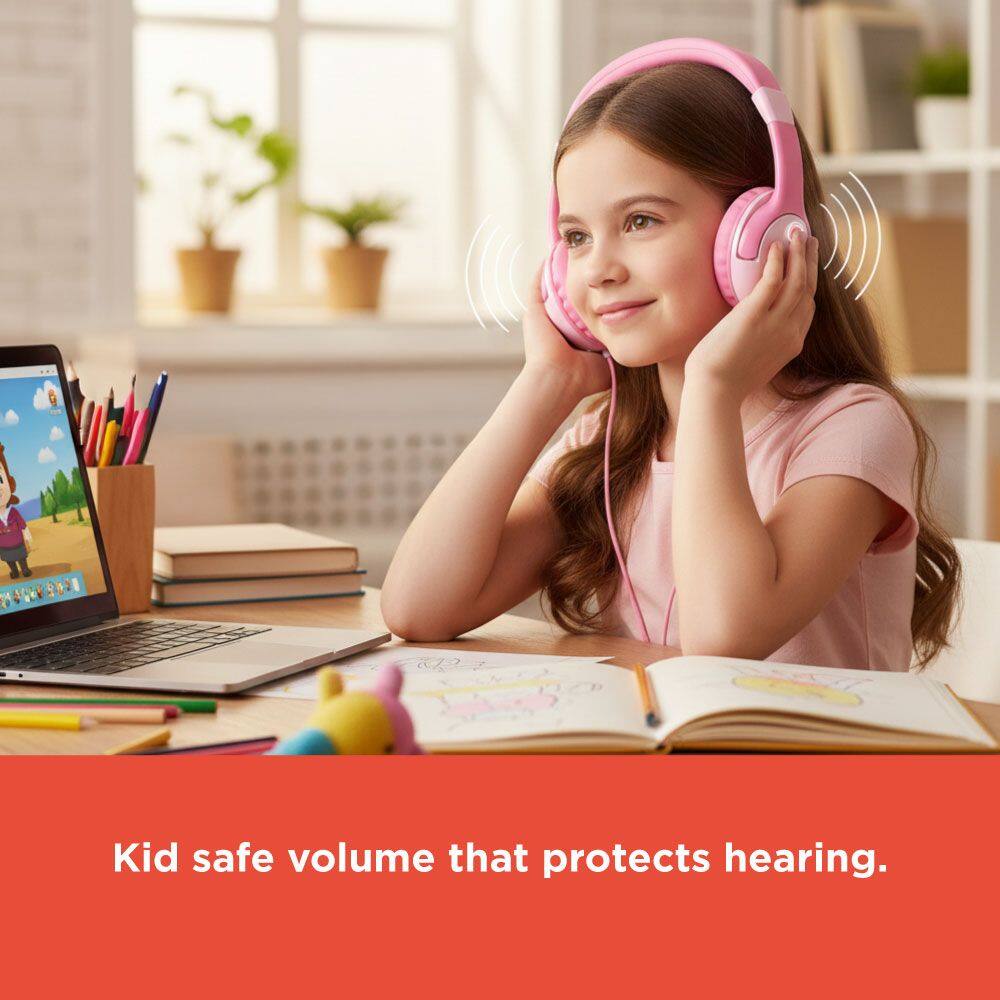 Kid safe volume that protects hearing.