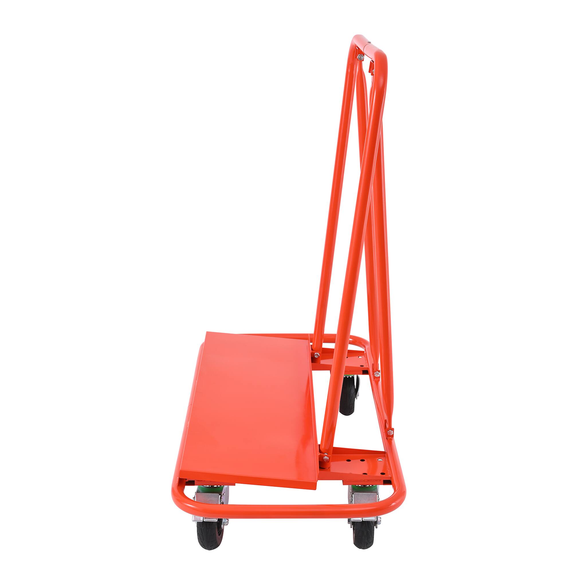 Left. LOVMOR - 3000-Lb Drywall Sheet Cart and Panel Dolly for Material Handling - Orange.