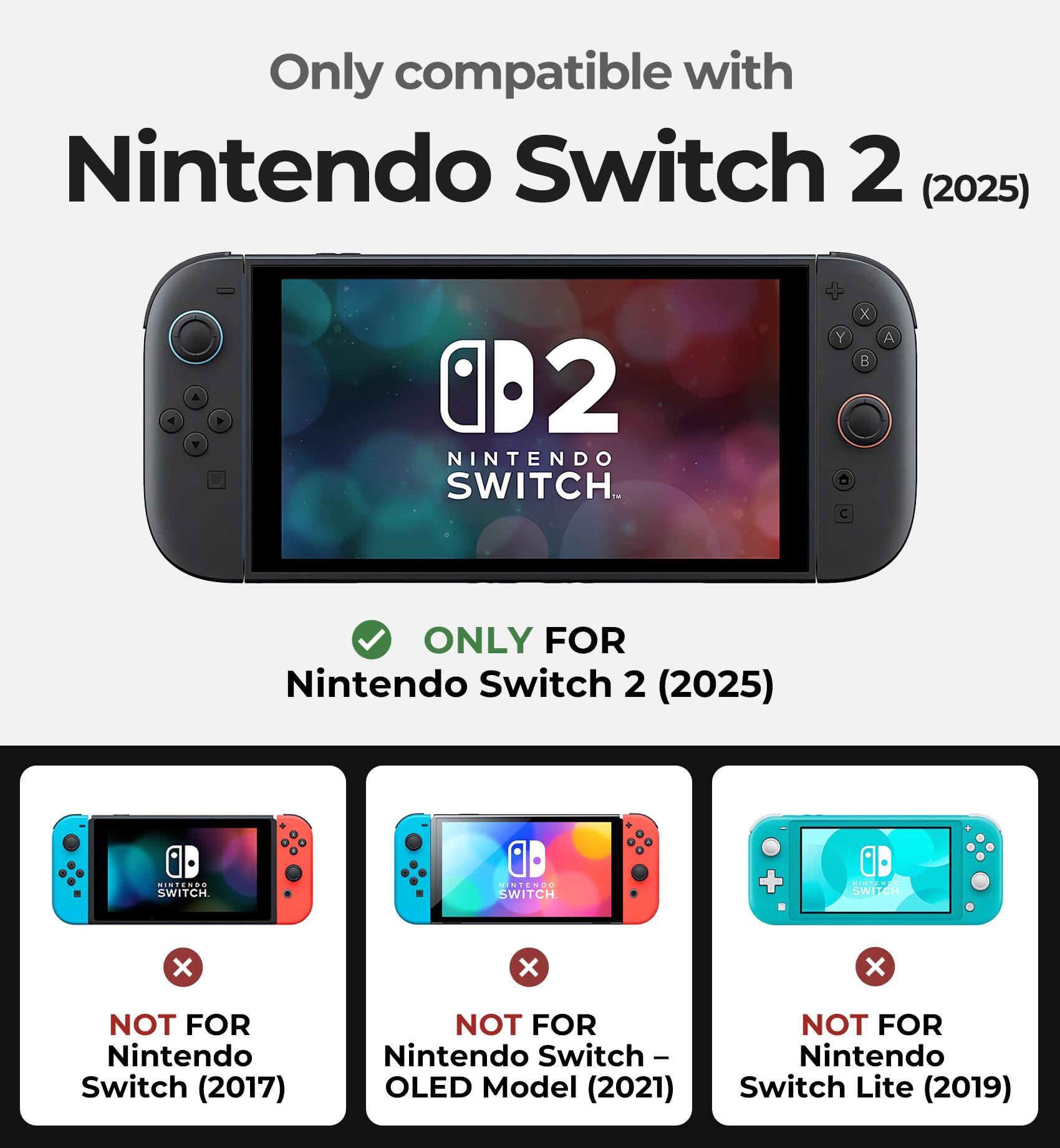 Dexnor Case for Nintendo Switch 2 2025, Ultra light Shockproof