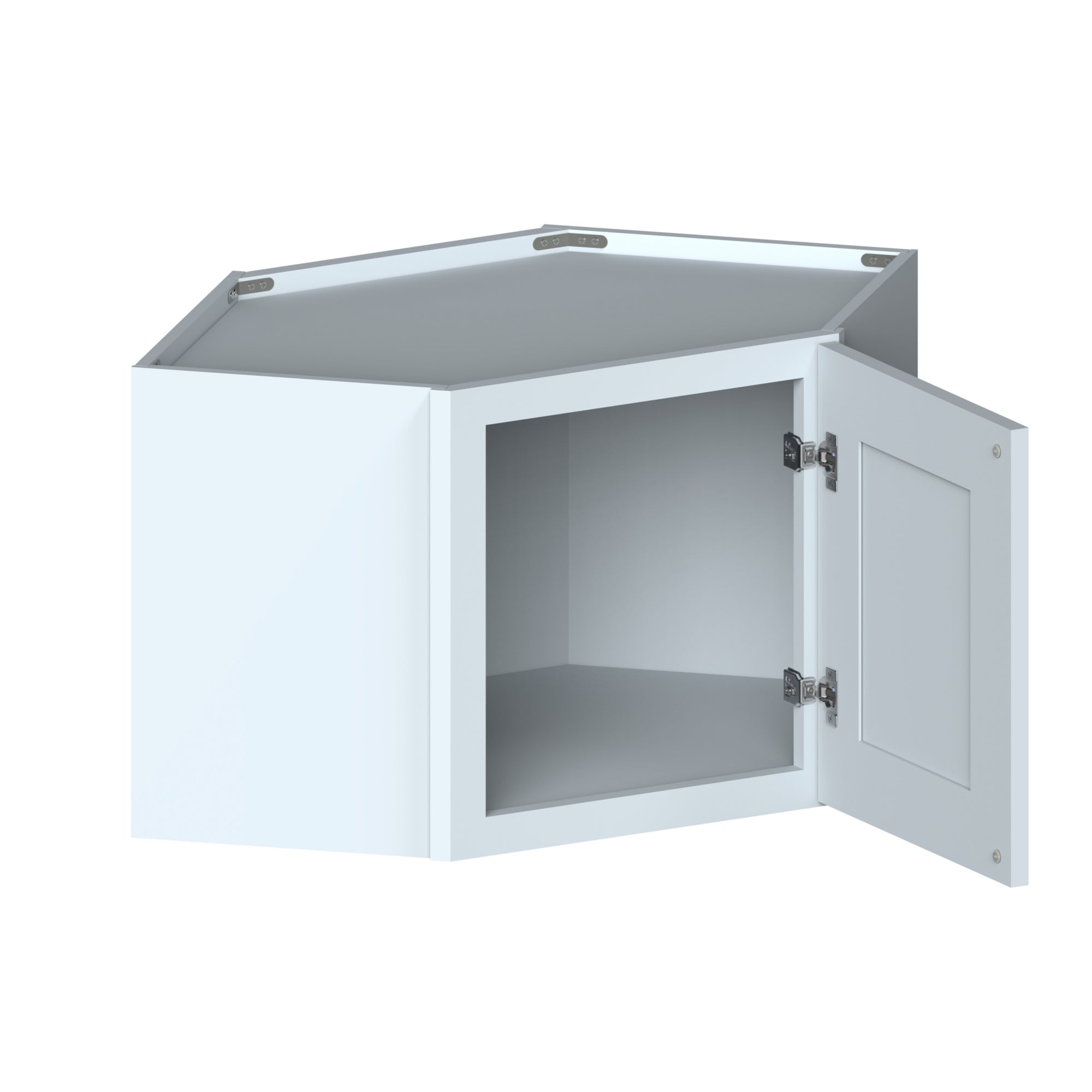 Alt View 2. Boyel Living - Dove Gray Short Corner Wall Cabinets 18.Wx12in.H Ready to Assemble Kitchen Cabinets - DOVE GRAY.